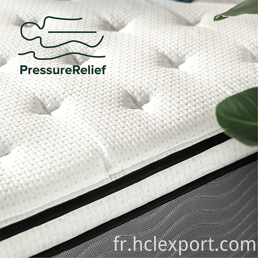 Matelas de haute qualité King Size Spring Matelas de sommeil dans un matelas en latex naturel en mousse de gel à mémoire de mémoire